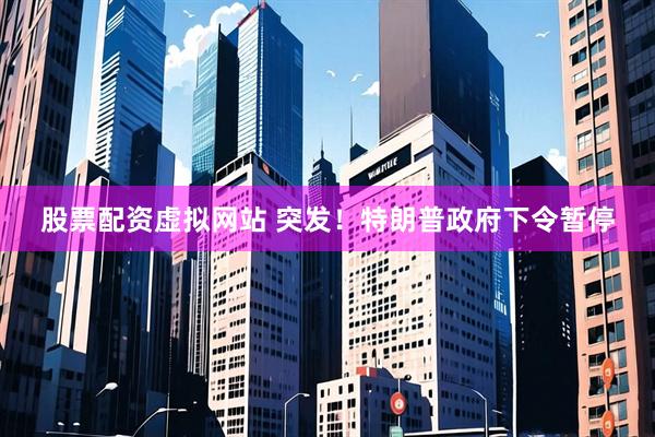 股票配资虚拟网站 突发！特朗普政府下令暂停